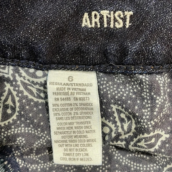 American Eagle Stretch Artist Crop Dark Wash Denim Jeans 6 - Picture 12 of 15